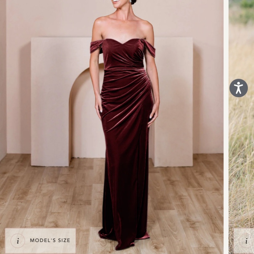 Revelry Ariel convertible velvet dress burgundy